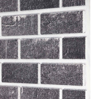 Produktbild för Väggpaneler 10 pcs Svart och Grå 100 x 50 cm EPS Skum