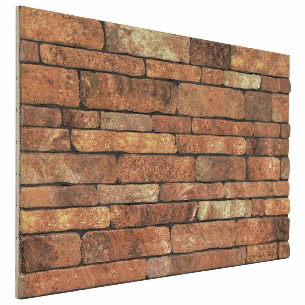 Produktbild för Väggpaneler 10 pcs Brun och vit 100 x 50 cm EPS Skum