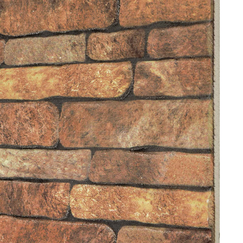 Produktbild för Väggpaneler 10 pcs Brun och vit 100 x 50 cm EPS Skum