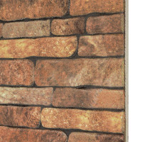 Produktbild för Väggpaneler 10 pcs Brun och vit 100 x 50 cm EPS Skum