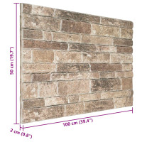 Produktbild för Väggpaneler 10 pcs Flerfärgsdesign 100 x 50 cm EPS Skum