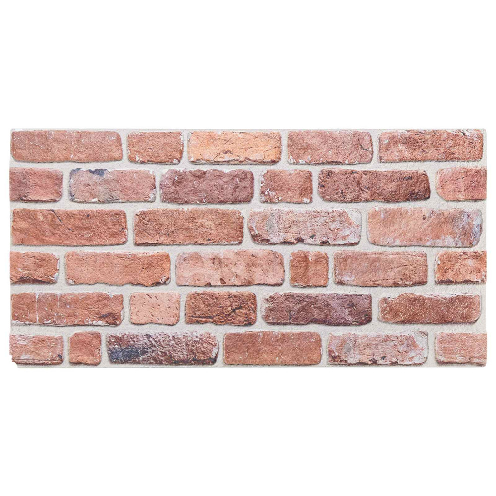 Produktbild för Väggpaneler 10 pcs Röd 100 x 50 cm EPS Skum