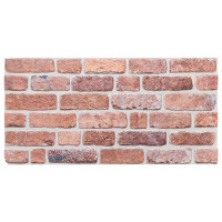 Produktbild för Väggpaneler 10 pcs Röd 100 x 50 cm EPS Skum
