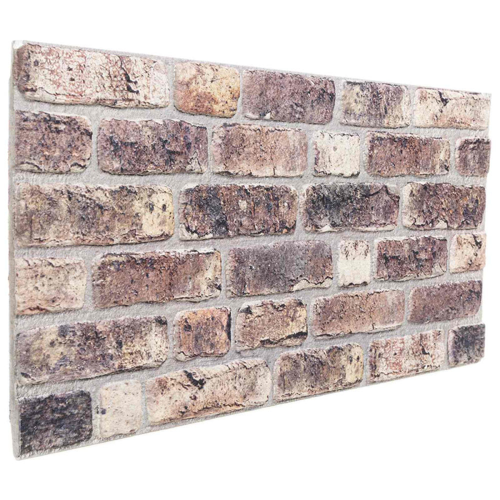 Produktbild för Väggpaneler 10 pcs Mörkbrun 100 x 50 cm EPS Skum
