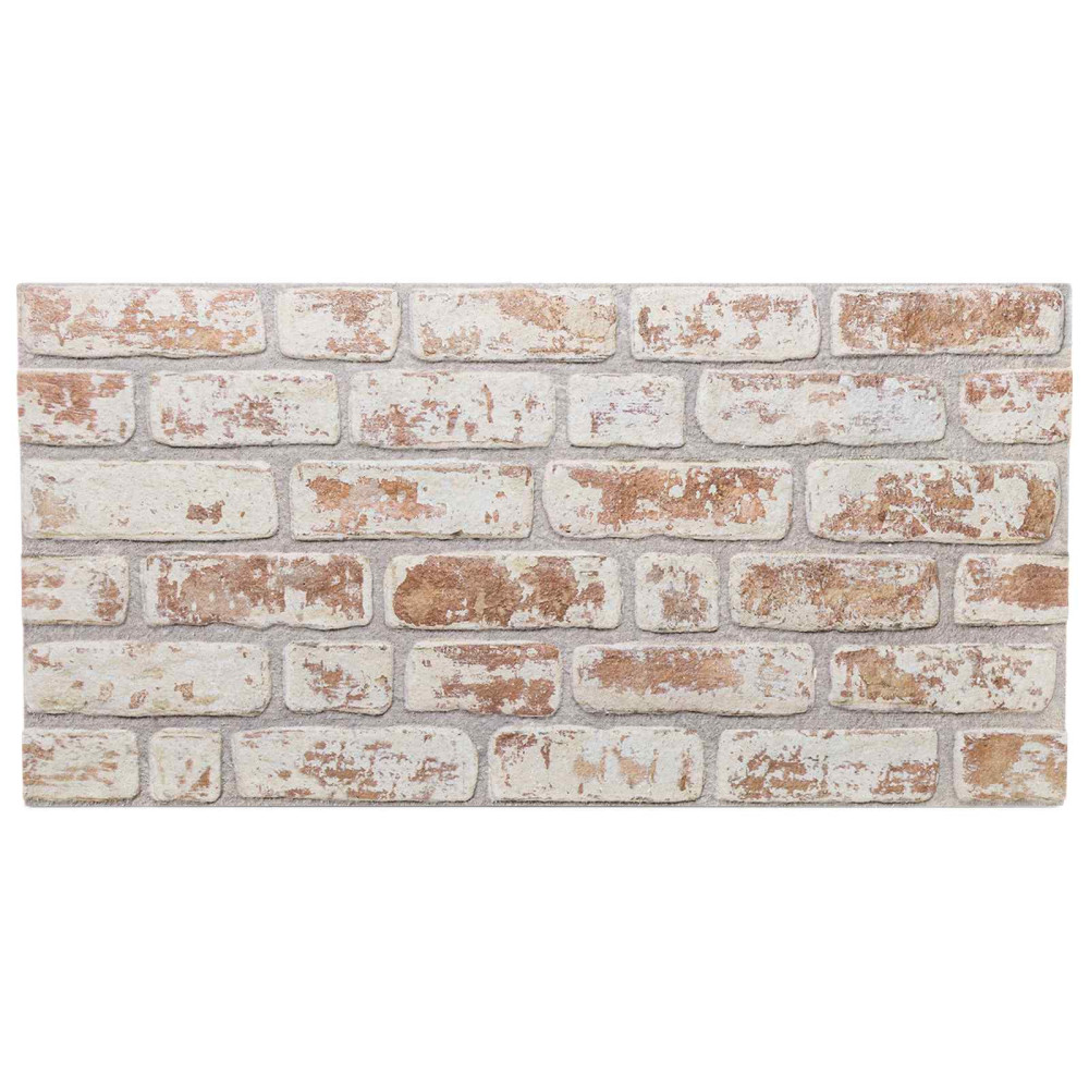 Produktbild för Väggpaneler 10 pcs Röd och Vit 100 x 50 cm EPS Skum