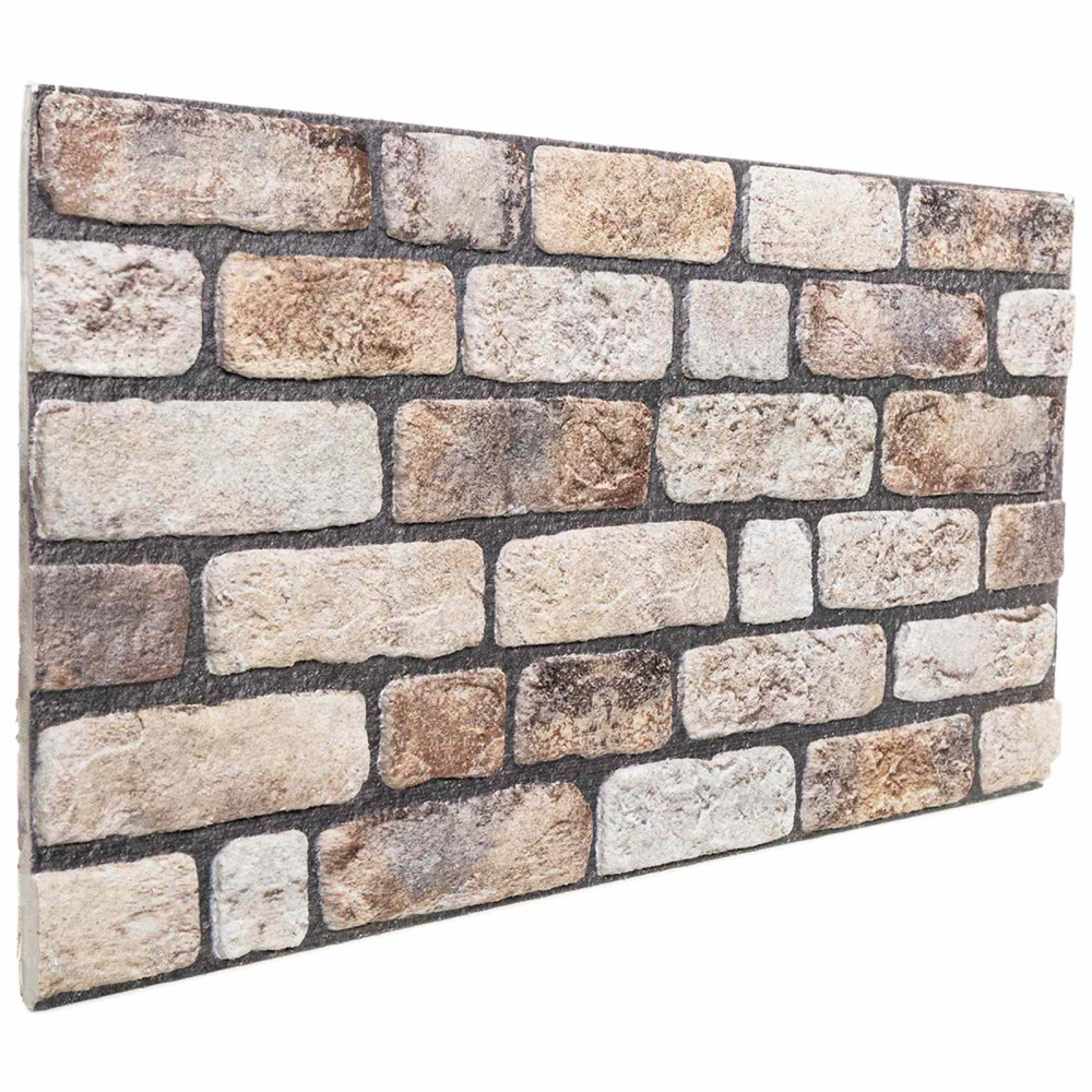 Produktbild för Väggpaneler 10 pcs Ljusbrun 100 x 50 cm EPS Skum