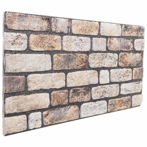 vidaXL Väggpaneler 10 pcs Ljusbrun 100 x 50 cm EPS Skum