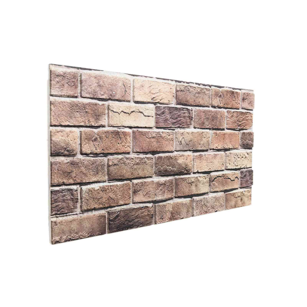 Produktbild för Väggpaneler 10 pcs Brun och Grå 100 x 50 cm EPS Skum