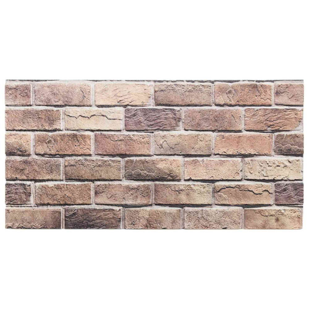 Produktbild för Väggpaneler 10 pcs Brun och Grå 100 x 50 cm EPS Skum