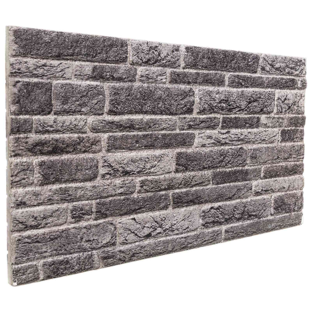 Produktbild för Väggpaneler 10 pcs Antracit 100 x 50 cm EPS Skum