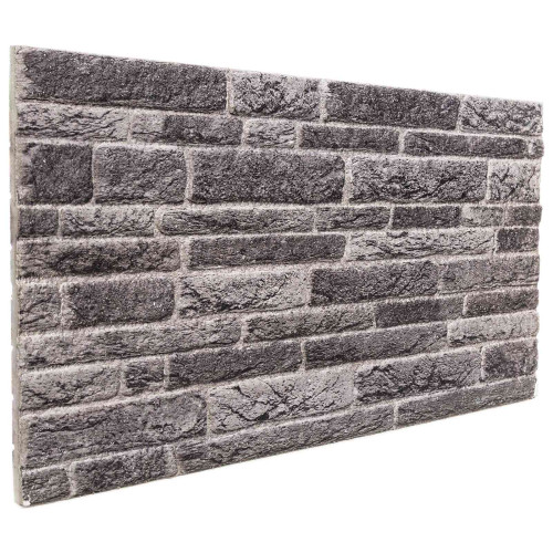 vidaXL Väggpaneler 10 pcs Antracit 100 x 50 cm EPS Skum