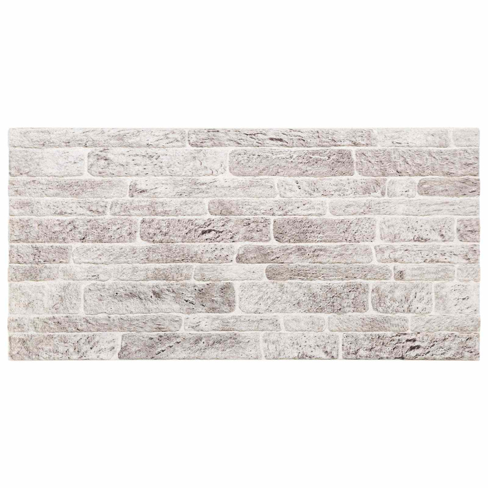Produktbild för Väggpaneler 10 pcs Ljusgrå och vit. 100 x 50 cm EPS Skum