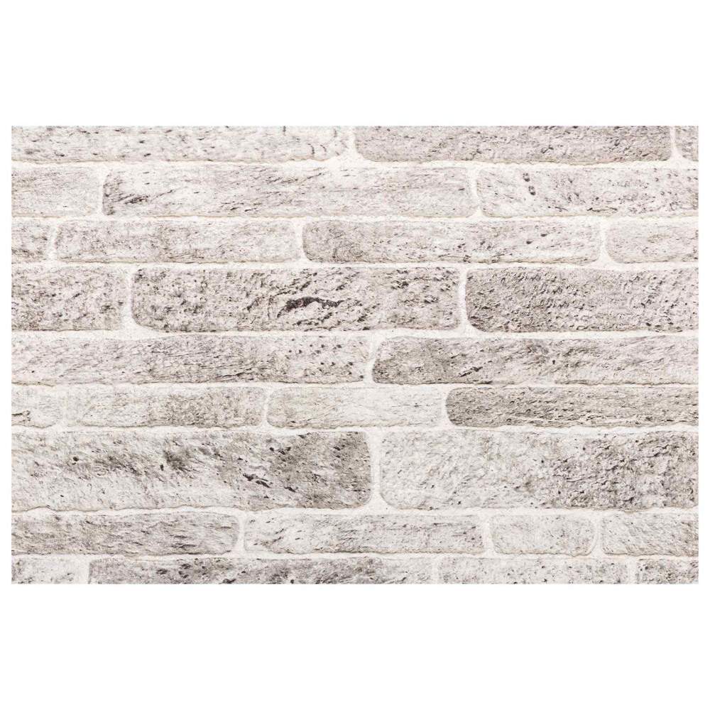 Produktbild för Väggpaneler 10 pcs Ljusgrå och vit. 100 x 50 cm EPS Skum