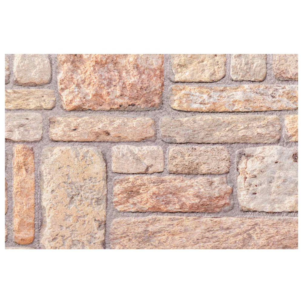 Produktbild för Väggpaneler 10 pcs Ljusbrun och Vit 100 x 50 cm EPS Skum