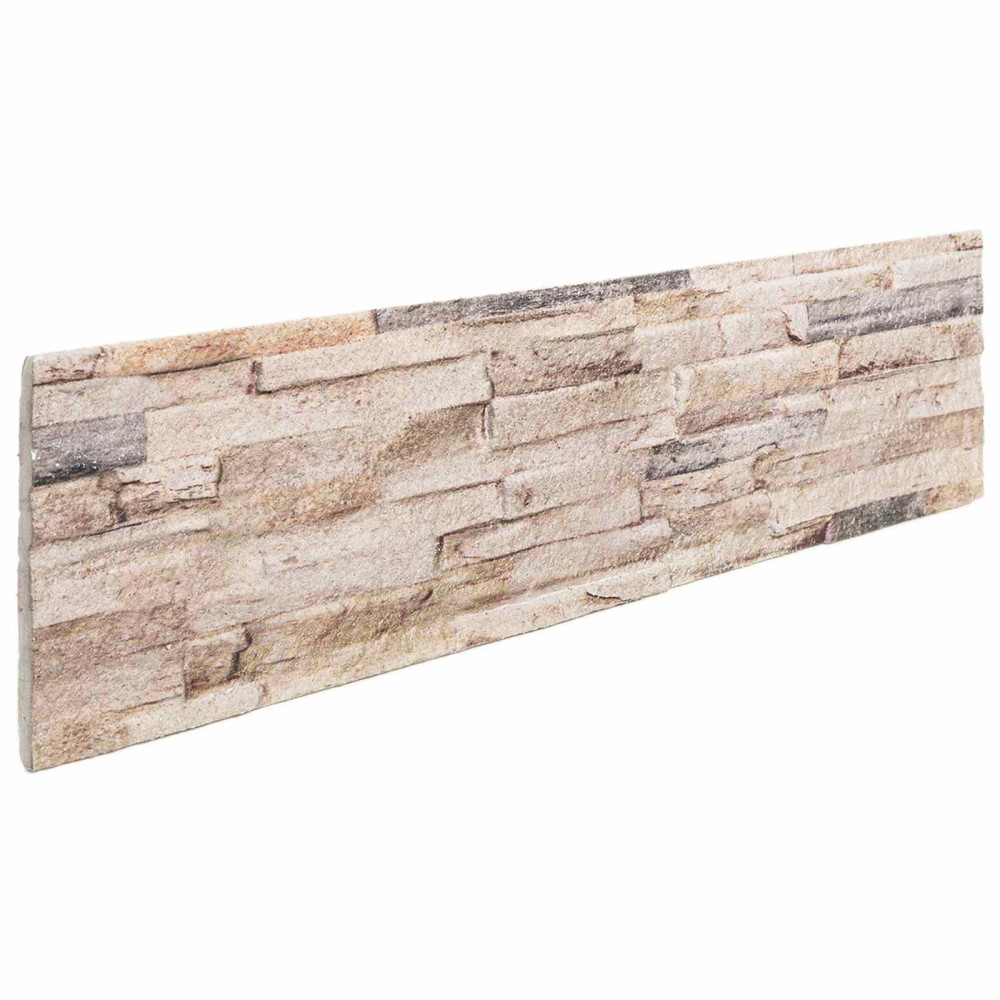 Produktbild för Väggpaneler 10 pcs Vit och röd 100 x 25 cm EPS Skum