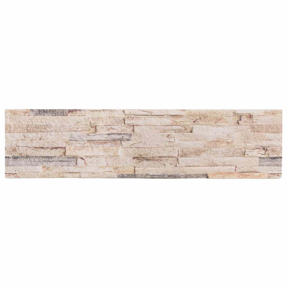 Produktbild för Väggpaneler 10 pcs Vit och röd 100 x 25 cm EPS Skum