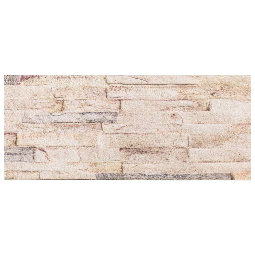 Produktbild för Väggpaneler 10 pcs Vit och röd 100 x 25 cm EPS Skum
