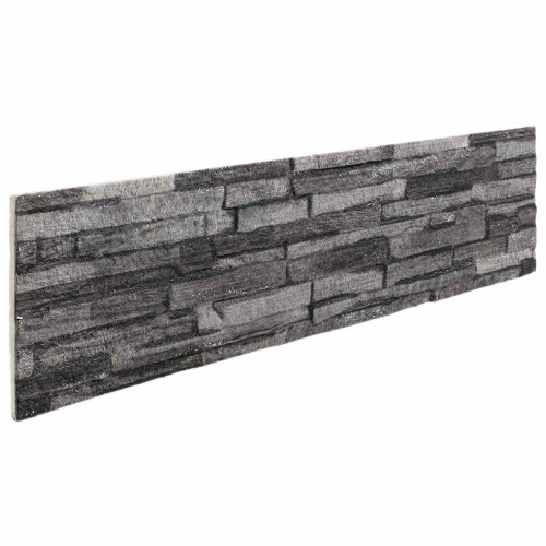 vidaXL Väggpaneler 10 pcs Antracit 100 x 25 cm EPS Skum