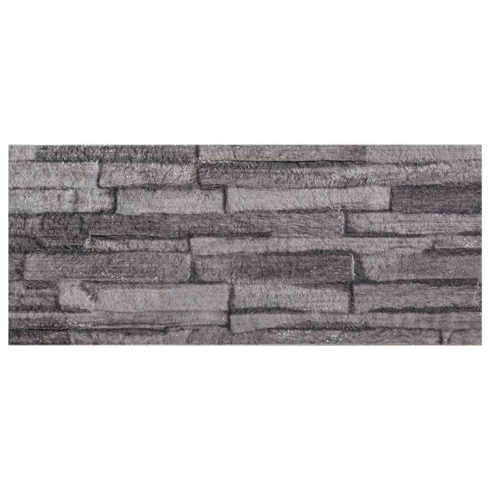 Produktbild för Väggpaneler 10 pcs Antracit 100 x 25 cm EPS Skum