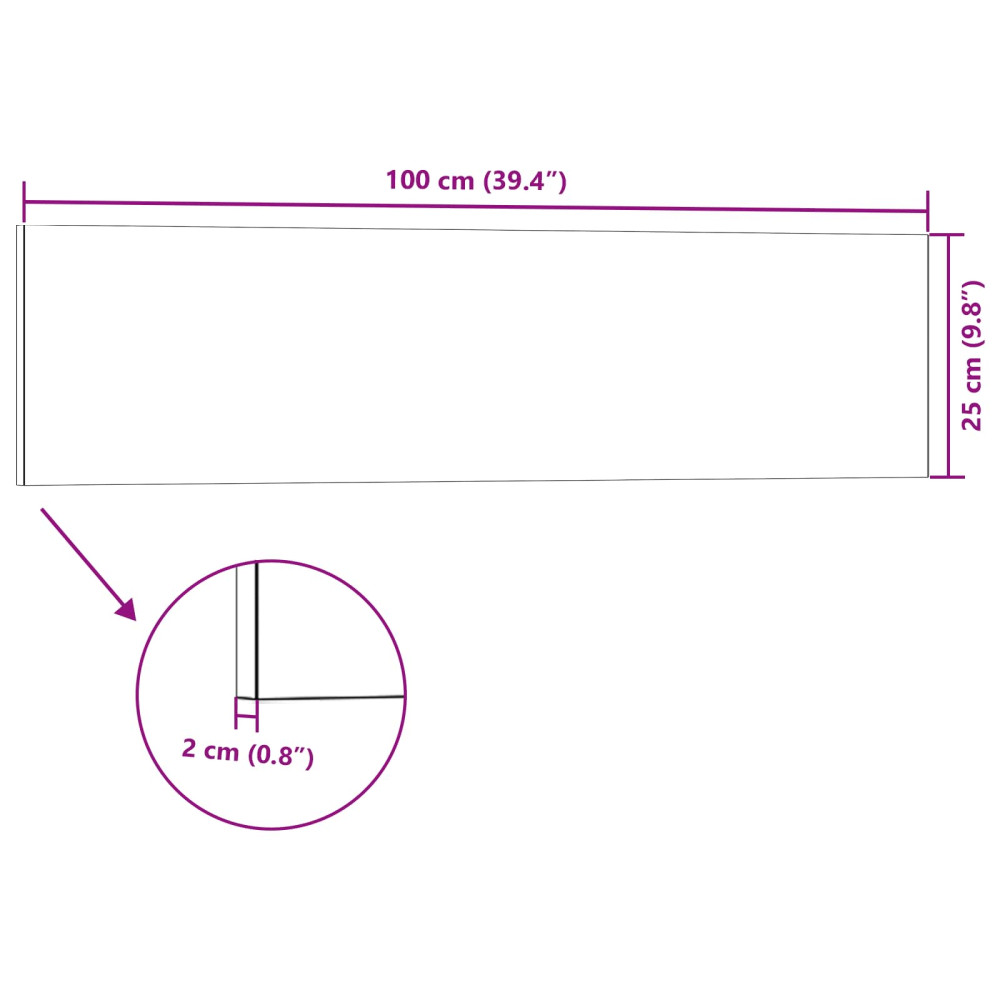 Produktbild för Väggpaneler 10 pcs Antracit 100 x 25 cm EPS Skum
