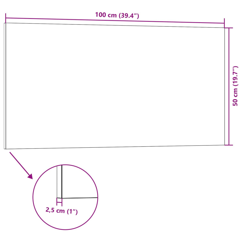 Produktbild för Väggpaneler 5 pcs Brun 100 x 50 cm EPS Skum