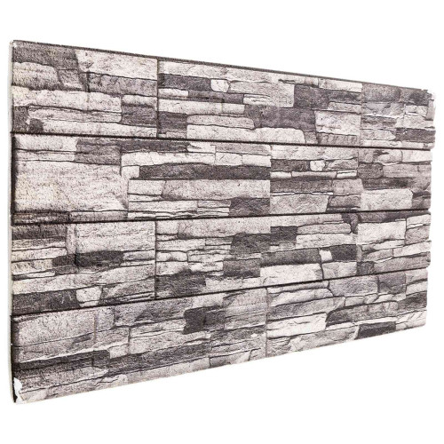 vidaXL Väggpaneler 10 pcs Mörkgrå och Ljusgrå 100 x 50 cm EPS Skum