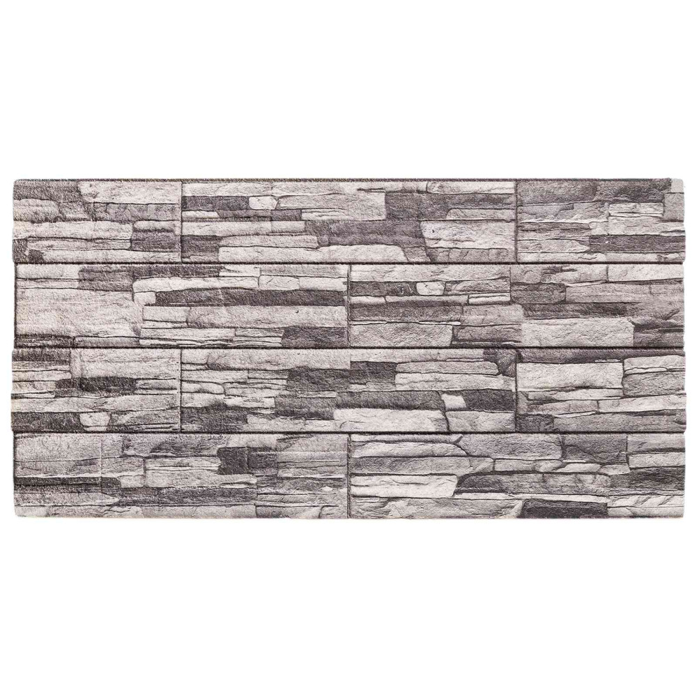 Produktbild för Väggpaneler 10 pcs Mörkgrå och Ljusgrå 100 x 50 cm EPS Skum