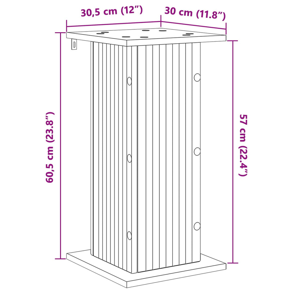 Produktbild för Växtställ Sonoma-ek 30,5 x 30 x 60,5 cm Konstruerat trä