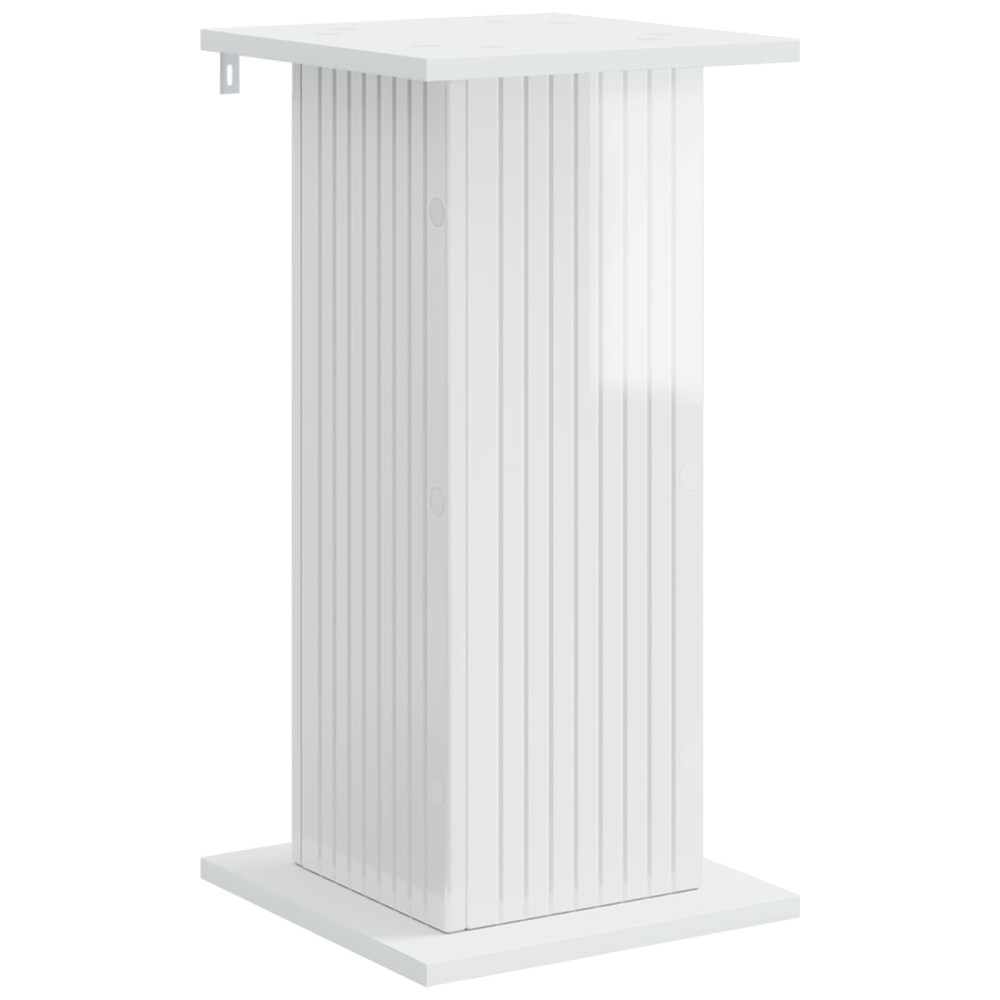 Produktbild för Växtställ Vit högglans 30,5 x 30 x 60,5 cm Konstruerat trä