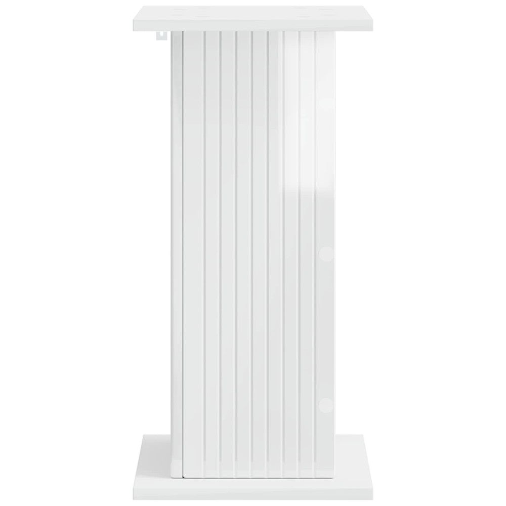 Produktbild för Växtställ Vit högglans 30,5 x 30 x 60,5 cm Konstruerat trä