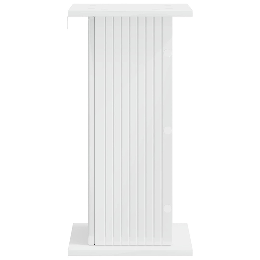 Produktbild för Växtställ Vit högglans 30,5 x 30 x 60,5 cm Konstruerat trä