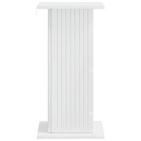 Produktbild för Växtställ Vit högglans 30,5 x 30 x 60,5 cm Konstruerat trä