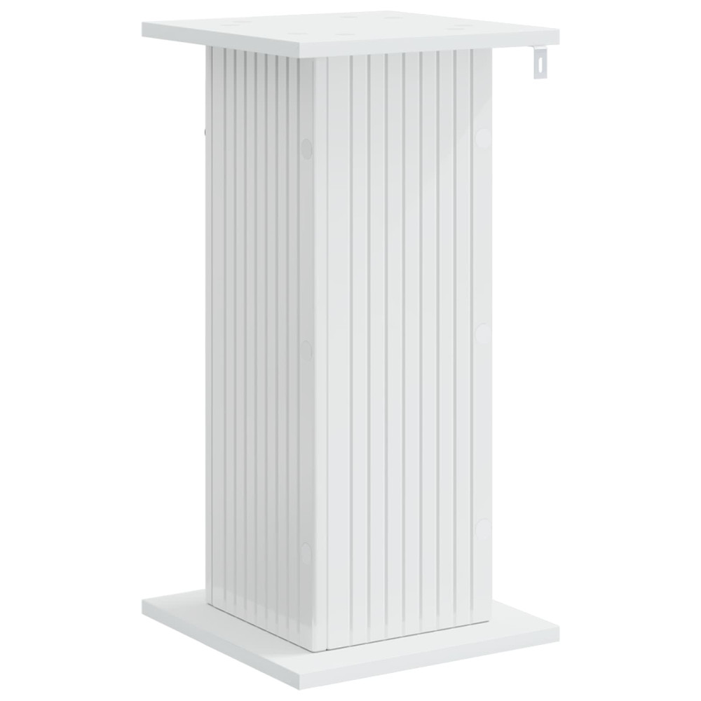 Produktbild för Växtställ Vit högglans 30,5 x 30 x 60,5 cm Konstruerat trä