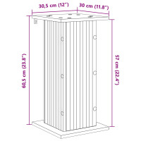 Produktbild för Växtställ Vit högglans 30,5 x 30 x 60,5 cm Konstruerat trä