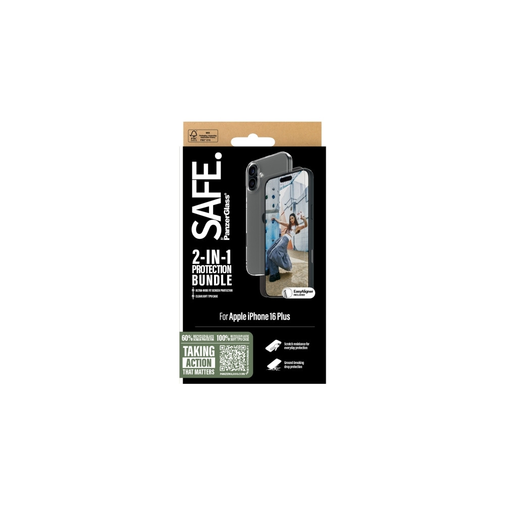 Produktbild för SAFE. by PanzerGlass - 2-i-1 Skydd - baksidesskydd för mobiltelefon