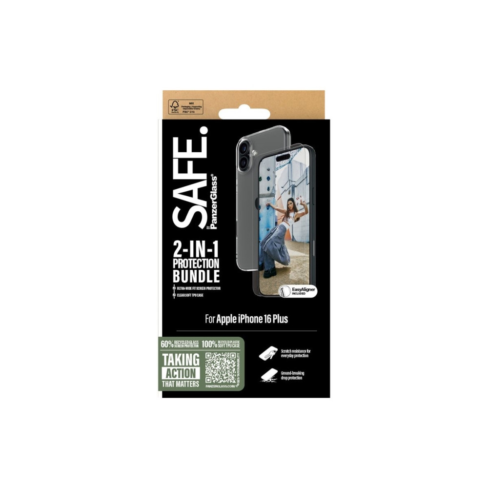 Produktbild för SAFE. by PanzerGlass - 2-i-1 Skydd - baksidesskydd för mobiltelefon