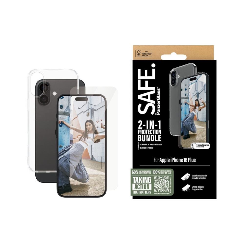 Produktbild för SAFE. by PanzerGlass - 2-i-1 Skydd - baksidesskydd för mobiltelefon