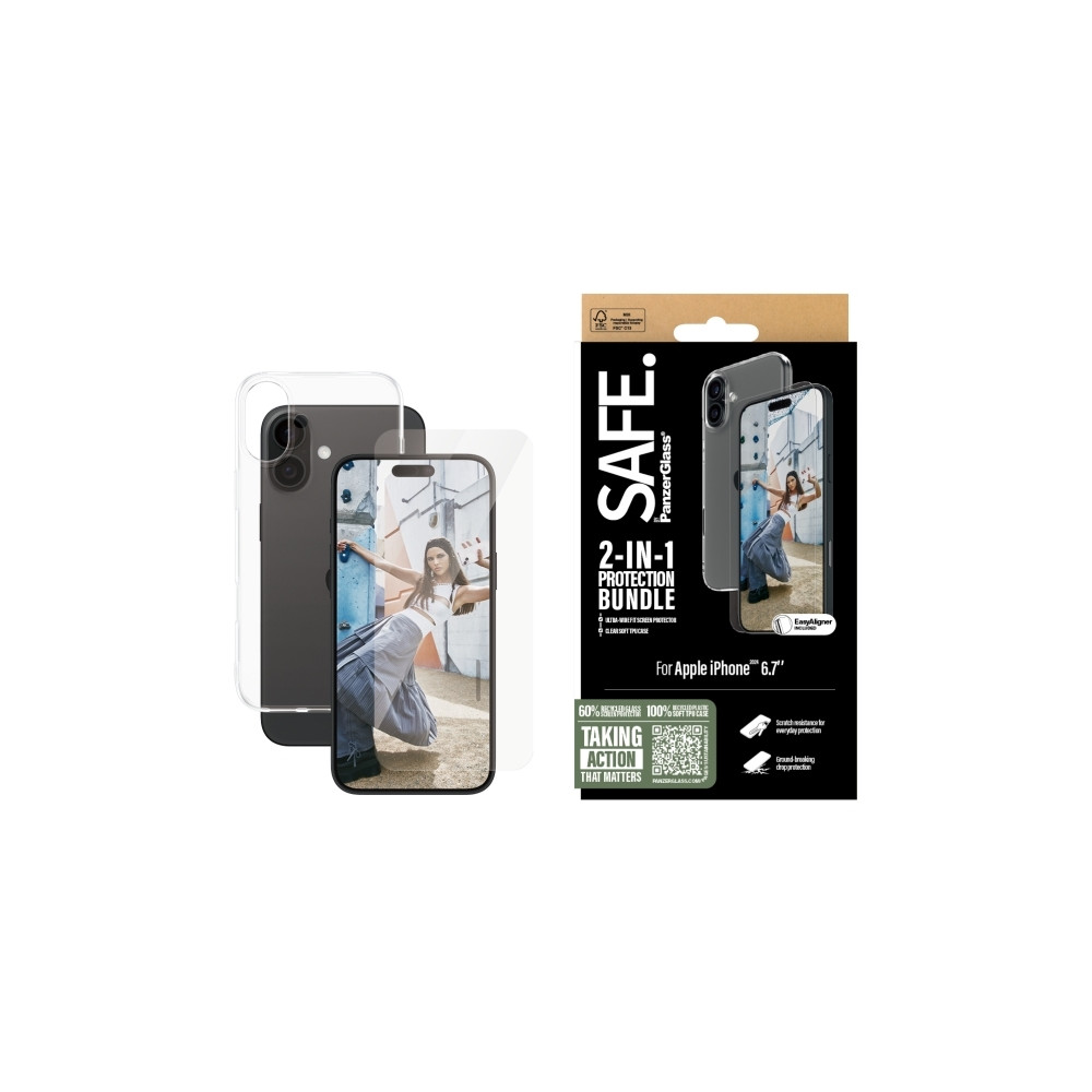Produktbild för SAFE. by PanzerGlass - 2-i-1 Skydd - baksidesskydd för mobiltelefon