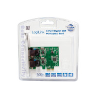 Produktbild för LogiLink - nätverksadapter - PCIe 2.0 - Gigabit Ethernet x 2