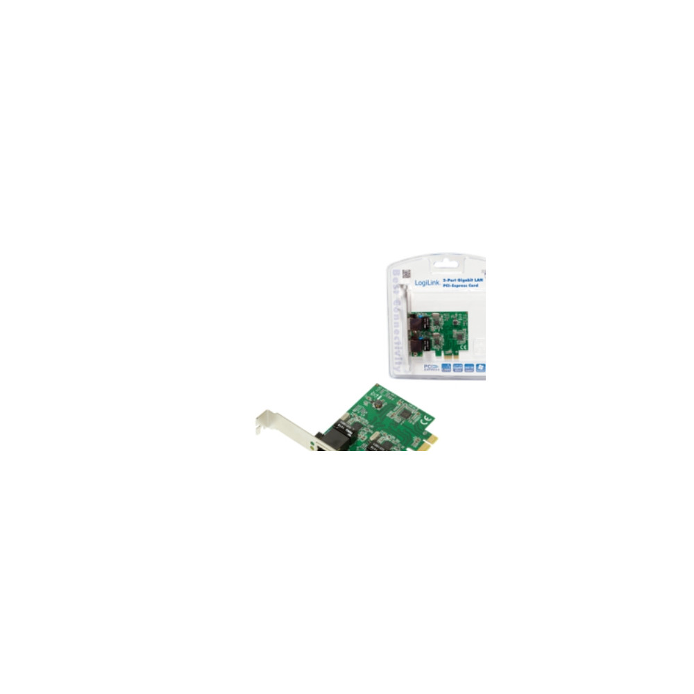 Produktbild för LogiLink - nätverksadapter - PCIe 2.0 - Gigabit Ethernet x 2