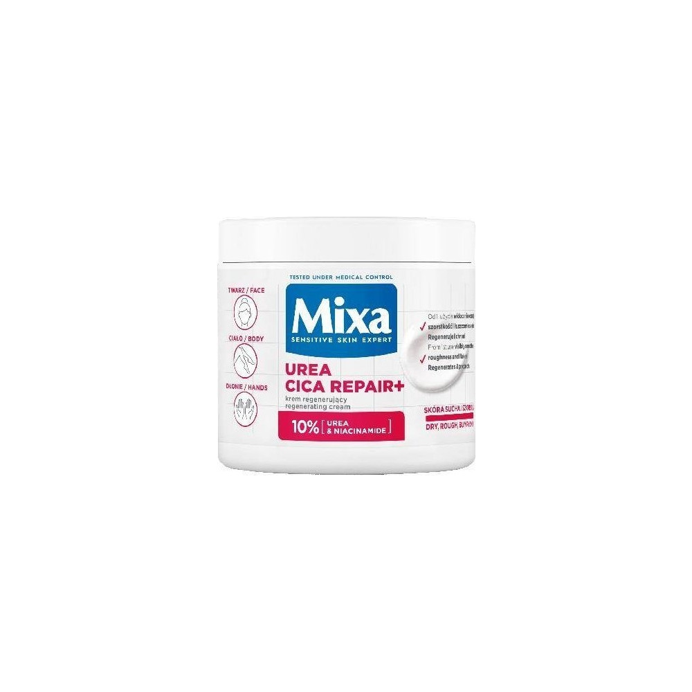 Produktbild för Mixa Urea Cica Repair+ återfuktande ansikts- och kroppskräm...