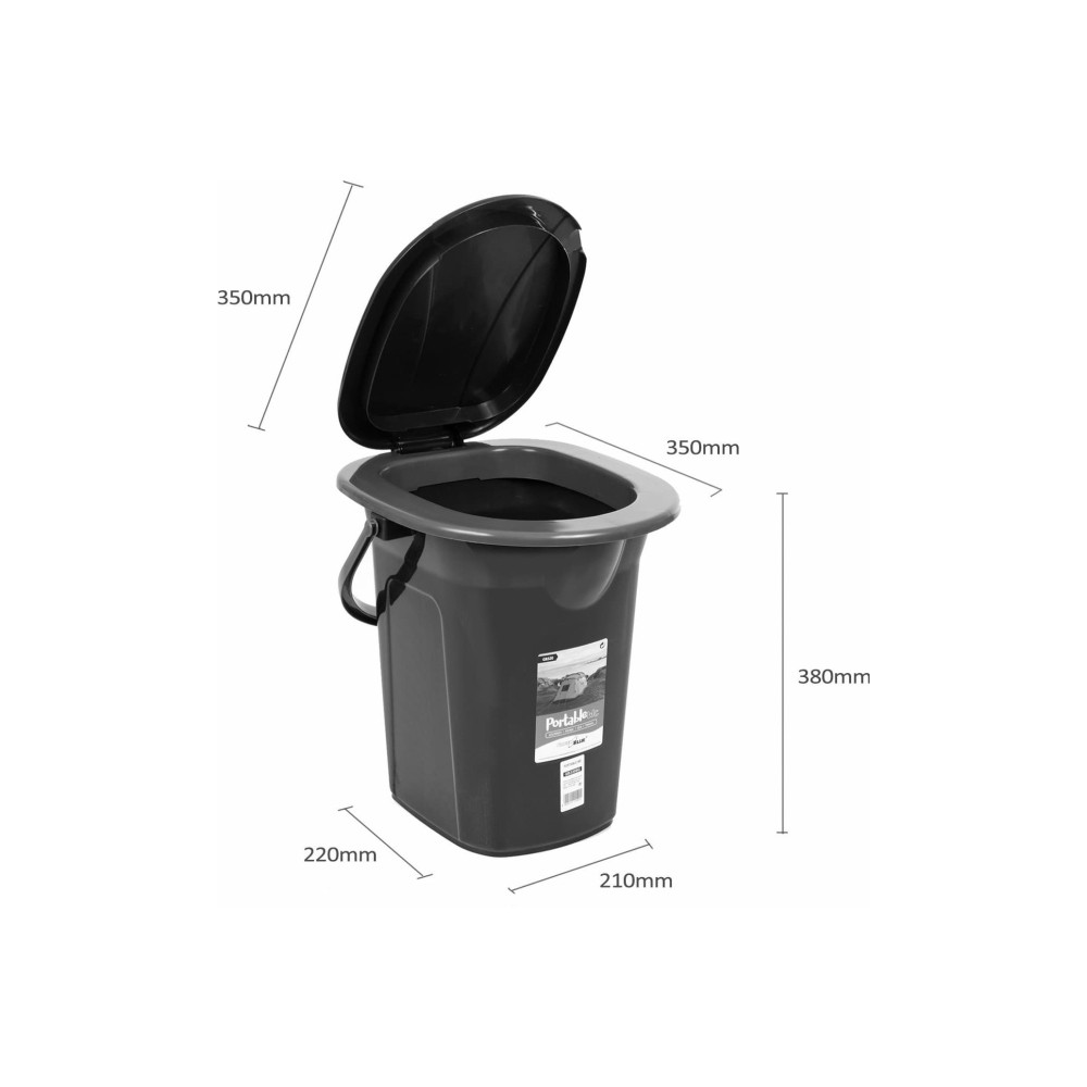 Produktbild för GreenBlue GB320 portabel campingtoalett WC-bhink 19L med han...