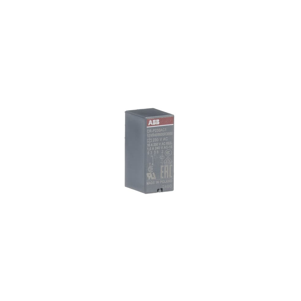 Produktbild för ABB CR-P230AC1, Gränssnittsrelä, Grå, 24 V, 16 A, IP67, IEC/...