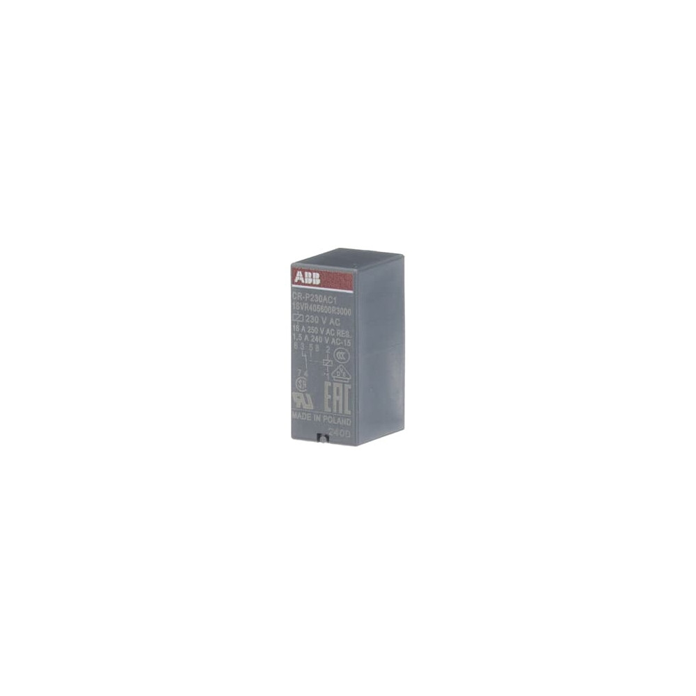 Produktbild för ABB CR-P230AC1, Gränssnittsrelä, Grå, 24 V, 16 A, IP67, IEC/...