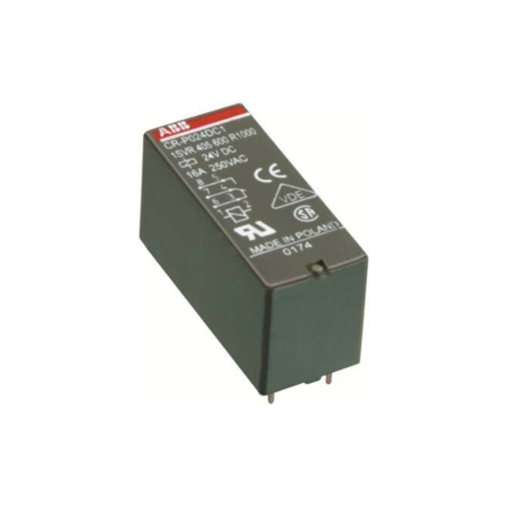 Produktbild för ABB CR-P230AC1, Gränssnittsrelä, Grå, 24 V, 16 A, IP67, IEC/...