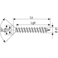 Produktbild för SPAX 35708000601001, Skruv, Rostfritt stål, Dragskruv, Torx,...