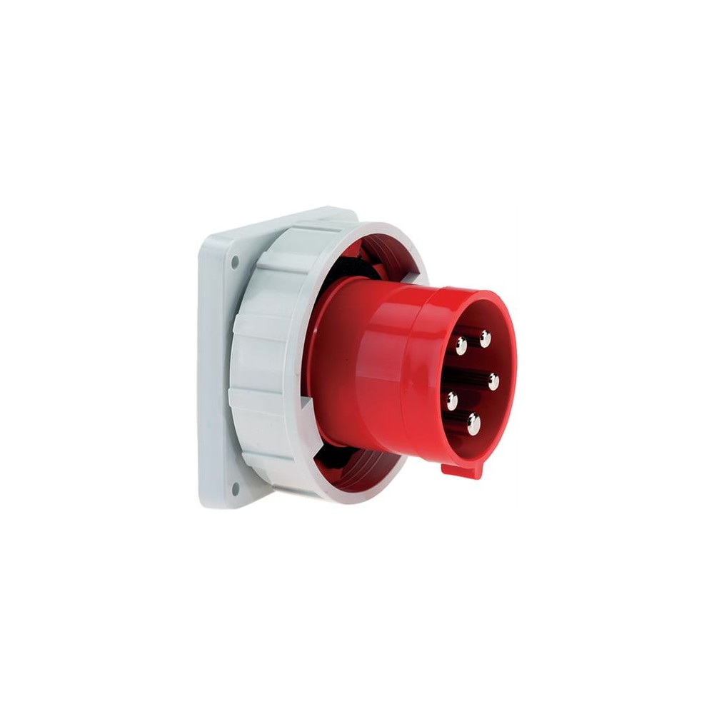 Produktbild för BALS CEE intag H6 400V 63A 5-pol, röd infällnadsfläns 110x10...