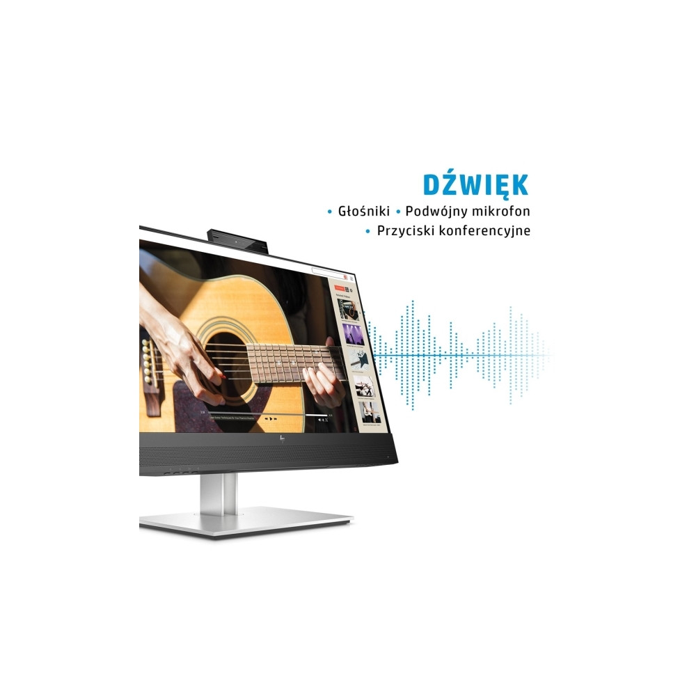 Produktbild för HP E24mv G4 Conferencing Monitor - E-Series - LED-skärm - Full HD (1080p) - 24"