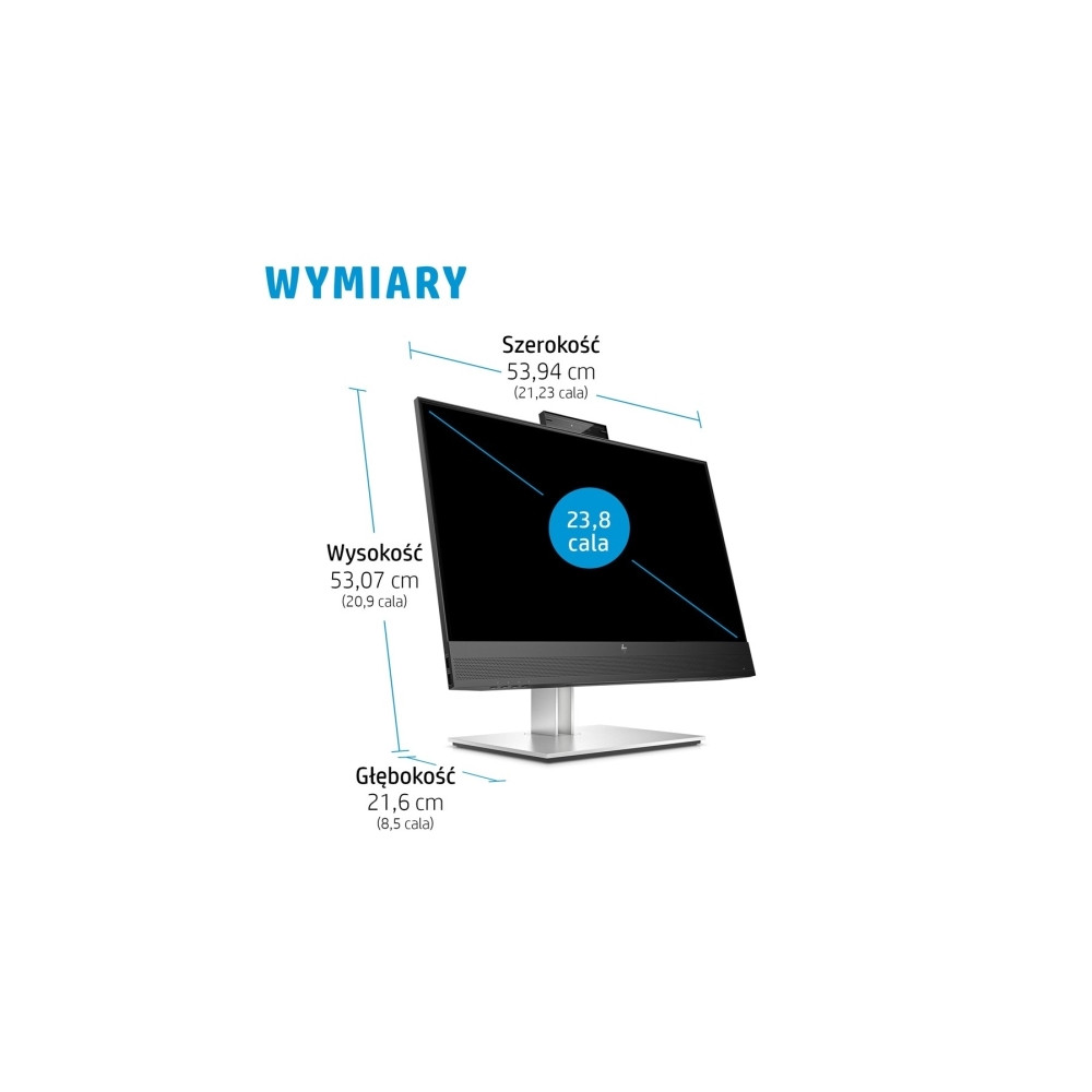 Produktbild för HP E24mv G4 Conferencing Monitor - E-Series - LED-skärm - Full HD (1080p) - 24"