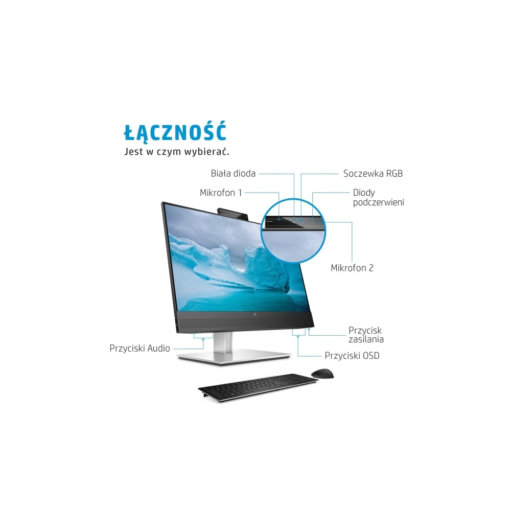 Produktbild för HP E24mv G4 Conferencing Monitor - E-Series - LED-skärm - Full HD (1080p) - 24"